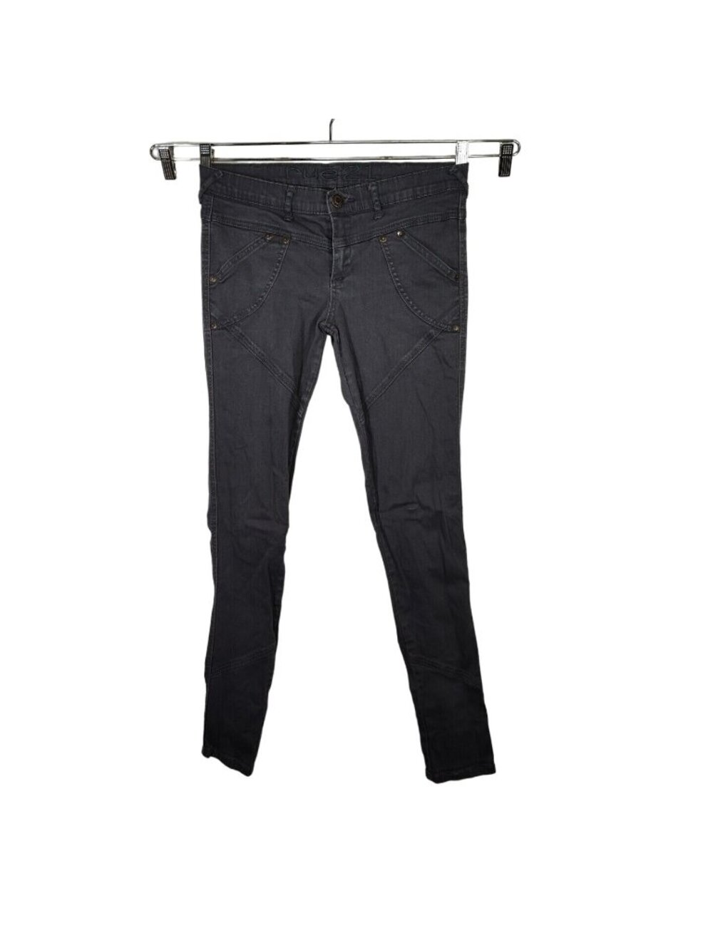 Rue 21 Grey Skinny Jeans Juniors Size 9 10 Faded Broken-in Casual Slim Denim